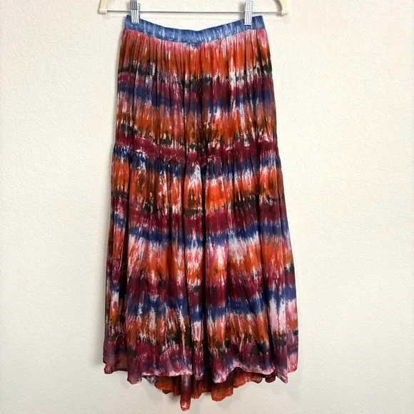 Anthropologie Oksana Norblack Norwhite Tie Dye Midi Skirt Women’s XS Boho - Picture 2 of 10